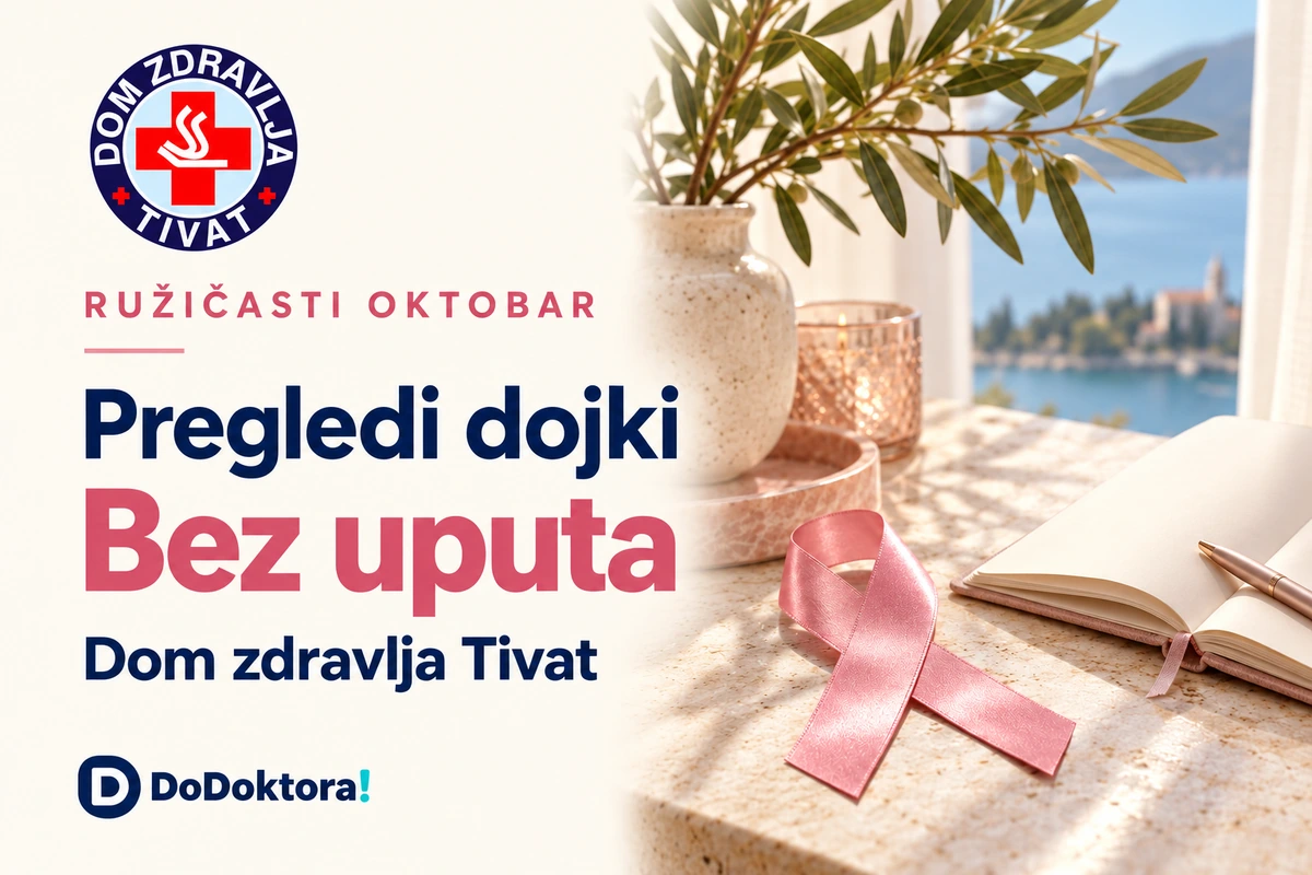 Dom zdravlja Tivat — oktobarski pregledi dojki bez uputa
