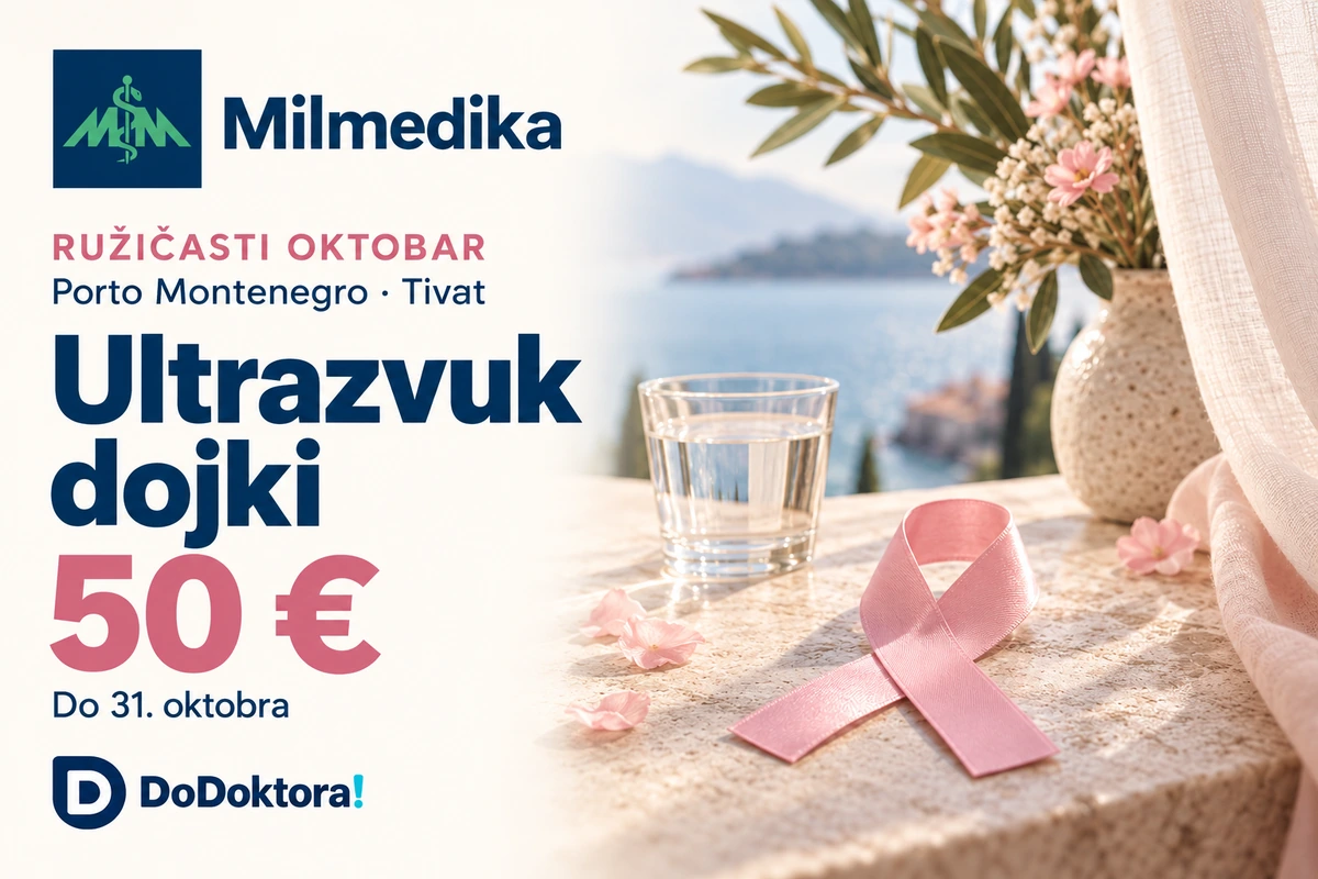 Milmedika Porto Montenegro Tivat — ultrazvuk dojki 50 eura