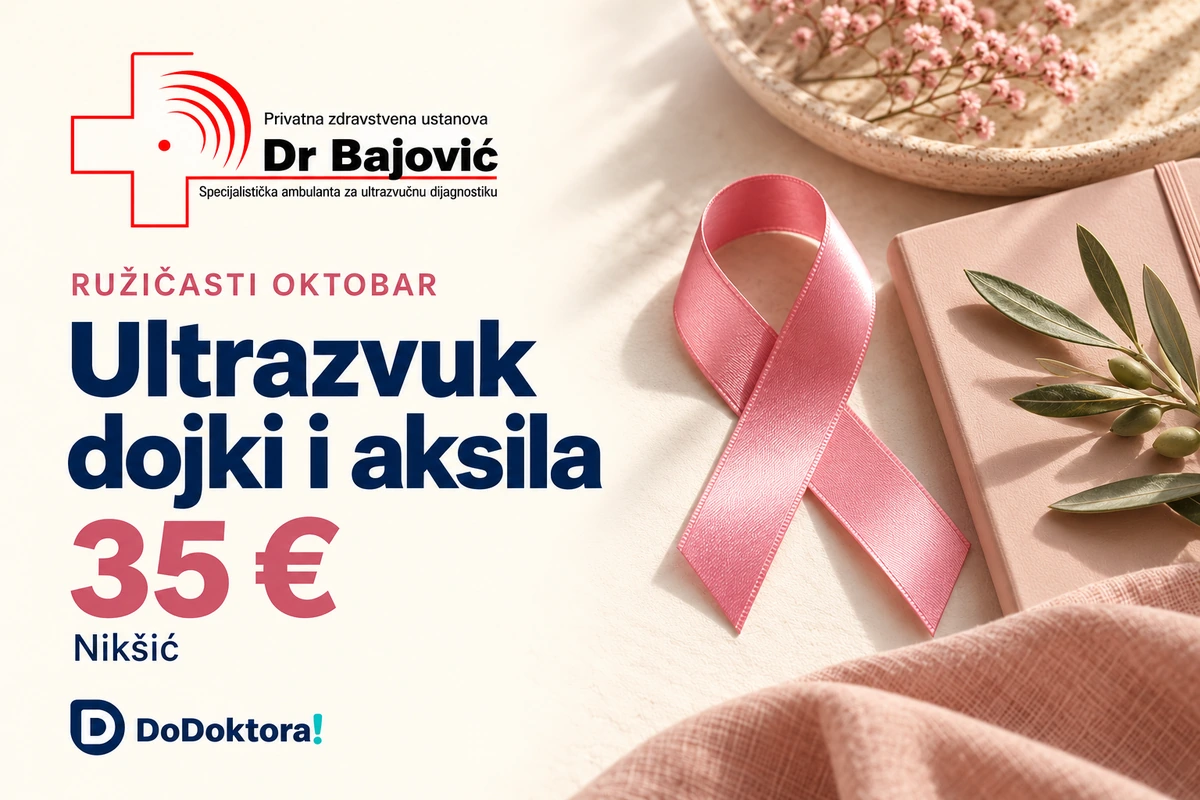Dr Bajović Nikšić — ultrazvuk dojki i aksila 35 eura